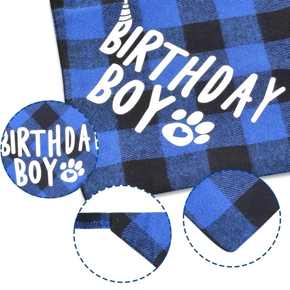 Dog Birthday Boy Party Set Bandana Hat Bow Tie NWT